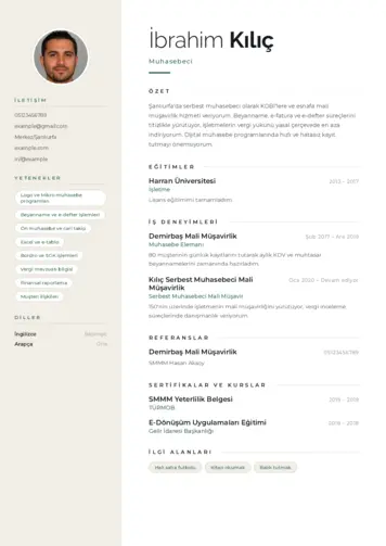 Muhasebeci Cv Örnekleri cv indir